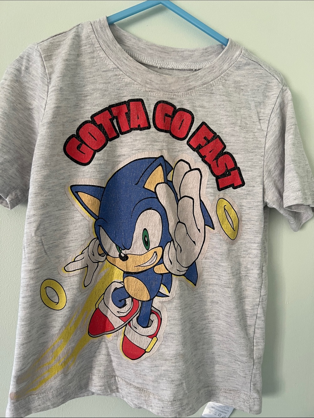 Gray Kids Sonic 'Gotta Go Fast' Graphic Tee